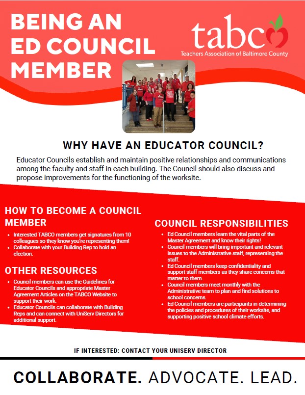 BEING AN ED COUNCIL MEMBER